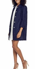 Love Label Lace Coat. In Navy Blue. Size 10.