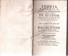 De Buffon-Storia naturale,generale e particolare-Tomo V-Settecentina ( 25585 )