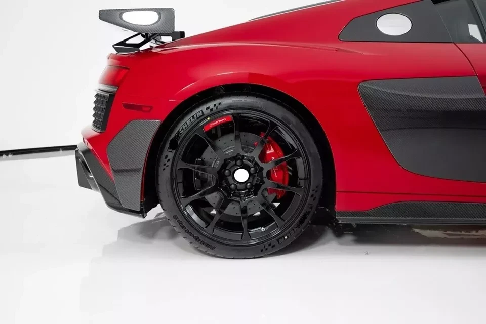 Parachoques trasero de carbono seco aletas divisores ventilación canards labio para Audi R8 V10 2019-2024 Foto 4 de 4