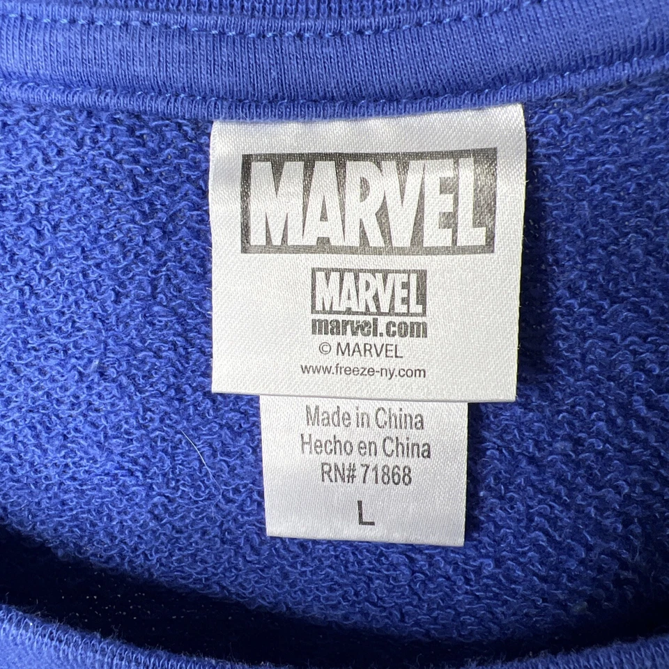 MARVEL Unisex Blue Avengers Comics Graphic Long Sleeve SweatShirt L - Image 4 of 4