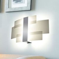 Glas Wand Leuchte Weiß Wohn Ess Zimmer Beleuchtung Design Flur Strahler Chrom