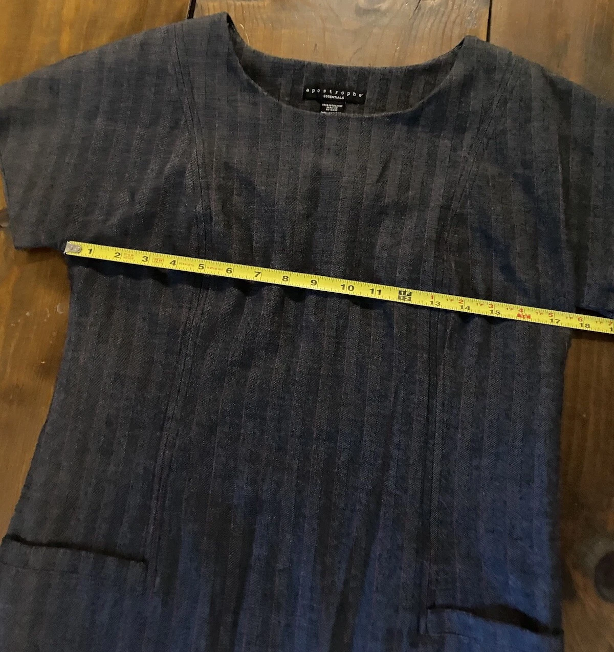 VETEMENTS Apostrophe Essentials abito tubino donna taglia 4 grigio rosa righe foderato tasche