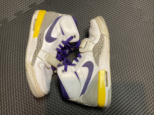 Nike Air Jordan Legacy 312 Lakers White Purple Gold AV3922-157 Size 10.5 - Picture 6 of 14