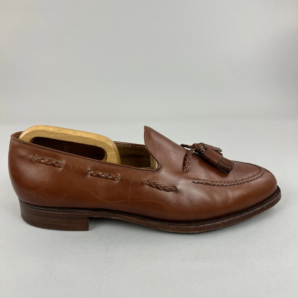 Crockett Jones Gordon Scott Millfield Brown Tasselled Loafers 