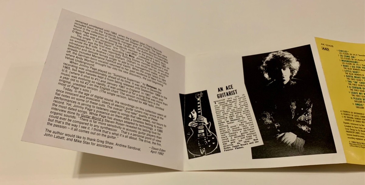 Jimmy Page JIMMY'S BACK PAGES … THE EAR CD - Jimmy Page (Pre- Led Zeppelin) - Jimmy's Back Pages