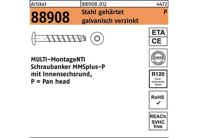 HECO SCHRAUBEN Schraubanker R 88908 MULTI-MONTI MMSplus-P 7,5 x 60/ 5/25 T30 ...