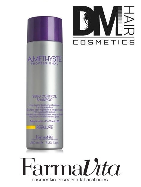 FARMAVITA AMETHYSTE Regulate Sebo Control Shampoo 250ml X CUOIO CAPELLUTO GRASSO