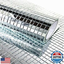 Self Adhesive Real Glass Silver Mirrors Mosaic Tiles Sticker for Craft Square