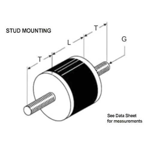 <!--F#f_0-->RMSMW40-110kg Two Stud and Plate Rubber Mount 40mm Dia. <!--F/-->