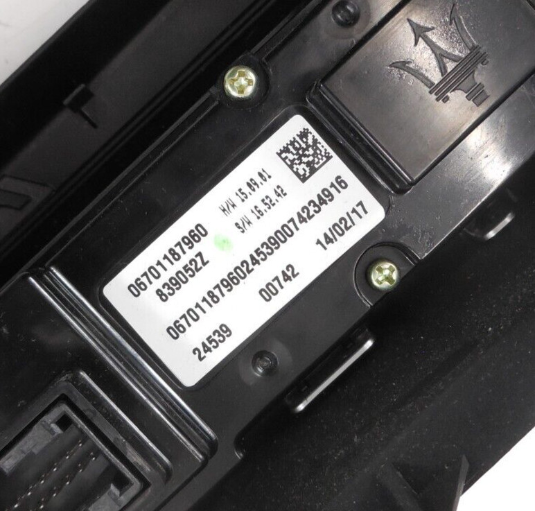 2017-2020 Maserati Levante Radio Screen Surround Bezel W/ Climate Control OEM