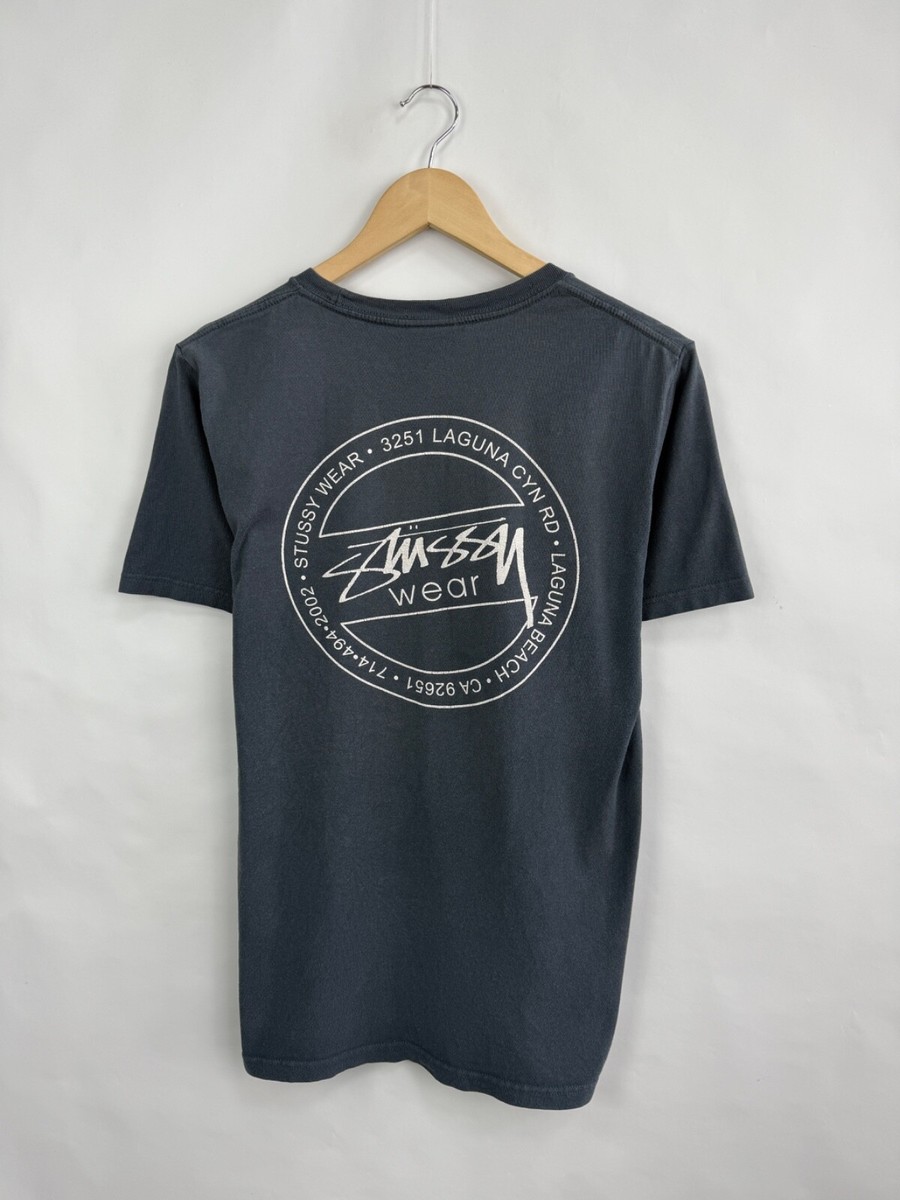 🇺🇸 Vintage Y2K Stussy T-Shirt Rare Retro Hype size S color Dark