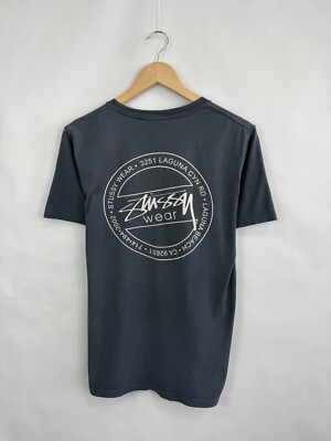 🇺🇸 Vintage Y2K Stussy T-Shirt Rare Retro Hype size S color Dark