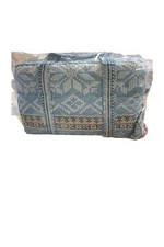 Home Reflections Fair Isle Print Quilt Set with Tote Winter Ice