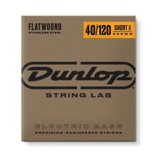 Dunlop DBFS40120S Stainless Steel Flatwound Bass Strings; short scale 40-120
