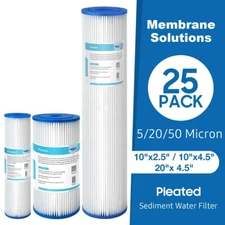 10"x2.5" 10"x4.5" 20"x4.5" Pleated Whole House Sediment Water Filter Replacement