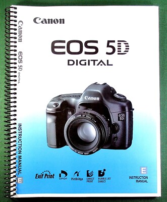 Canon EOS 5D Instruction Manual: 180 Pages & Protective Covers
