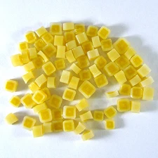 Yellow & White Square Murrine SQ02-96 Millefiori COE 96 Glacial Art Glass