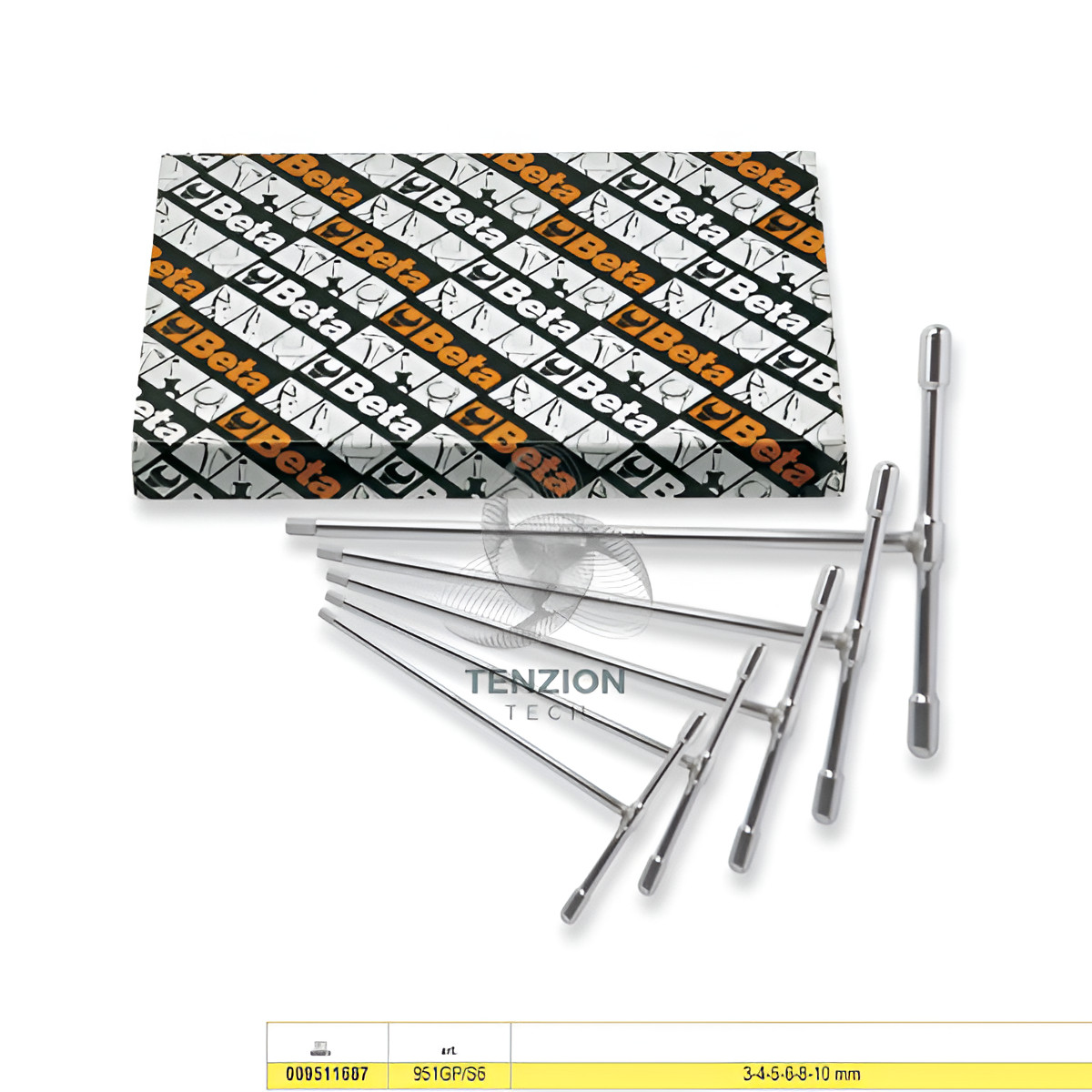 Beta 951GP/S6 Kit Chiavi a T 3-10mm per Manutenzione Industriale