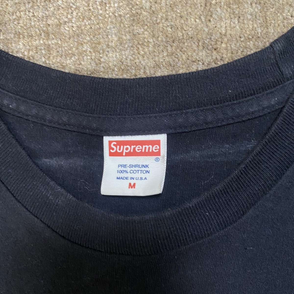 Supreme T Shirt Mens Size Medium M Black Taj Mahal Camel
