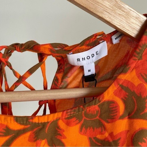 NWT Rhode Molly Orange Mini Dress in One Love Sz Medium - Picture 6 of 15