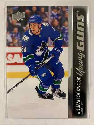 2021-22 Upper Deck Young Guns Rookie #490 William Lockwood YG RC Vancouver Canuc