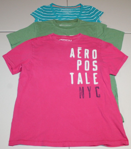 Aeropostale Women's Short Sleeve Graphic Tee - Embroidered Circle Logo With Glitter