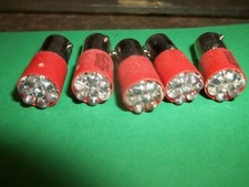 LOT OF 5 LEDTRONICS BSD-1319-001 LED BULB RED MINIATURE BAYONET BASE BIN171