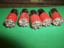 LOT OF 5 LEDTRONICS BSD-1319-001 LED BULB RED MINIATURE BAYONET BASE (BIN171)