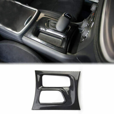 Interior Console Gear Shift Box Panel Trim For Dodge Charger 2015+ Carbon Fiber