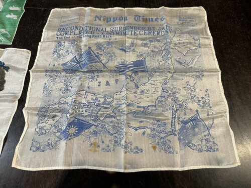 Seltene Menge 5 Vintage Seide Taschentücher - Bild 2 von 7