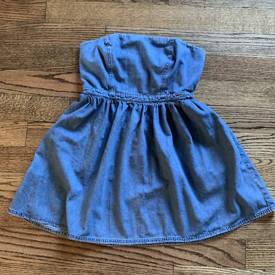 free people strapless denim dress Alexa Denim Mini Dress by Free People in Blue, Size: US 0