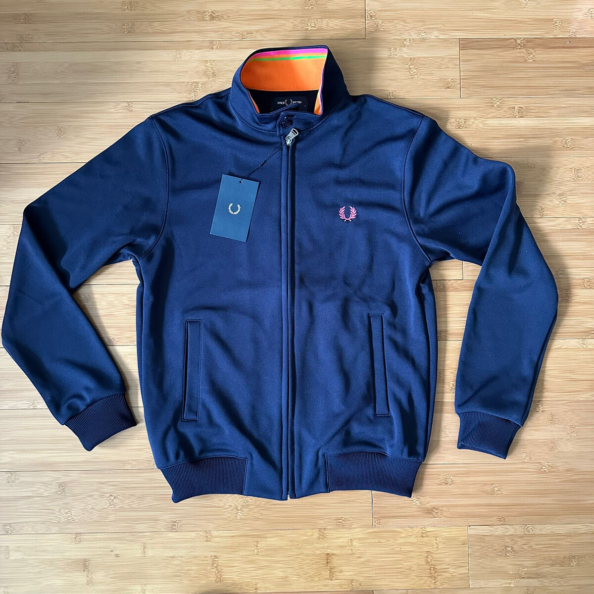 New FRED PERRY Made In Japan Stand Collar Neck Track Jacket New FRED PERRY Made In Japan Stand Collar Neck Track Jacket