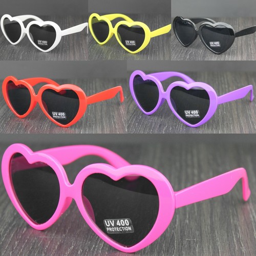 Bambina Cuore Amore Happy Occhiali da Sole Luminoso Telaio UV400 Lenti  Tonalità | eBay