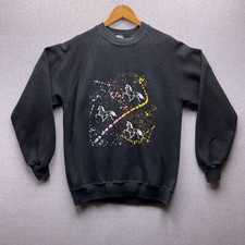 Vtg Jerzees Horse Paint Splatter Adult L / M Art Animal Ombr  Graphic Sweatshirt