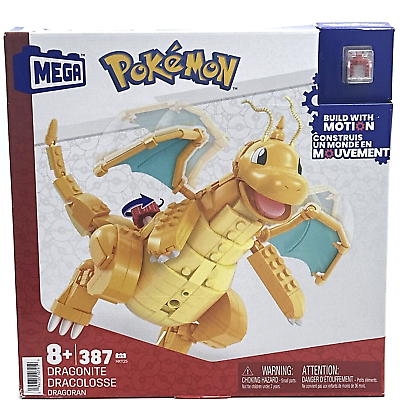 Pokemon Dragonite Mega Bloks Construx Build With Motion Set HKT25