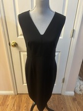 Worthington Dress Womens Size Large Black Sleeveless Sheath Business Career Work