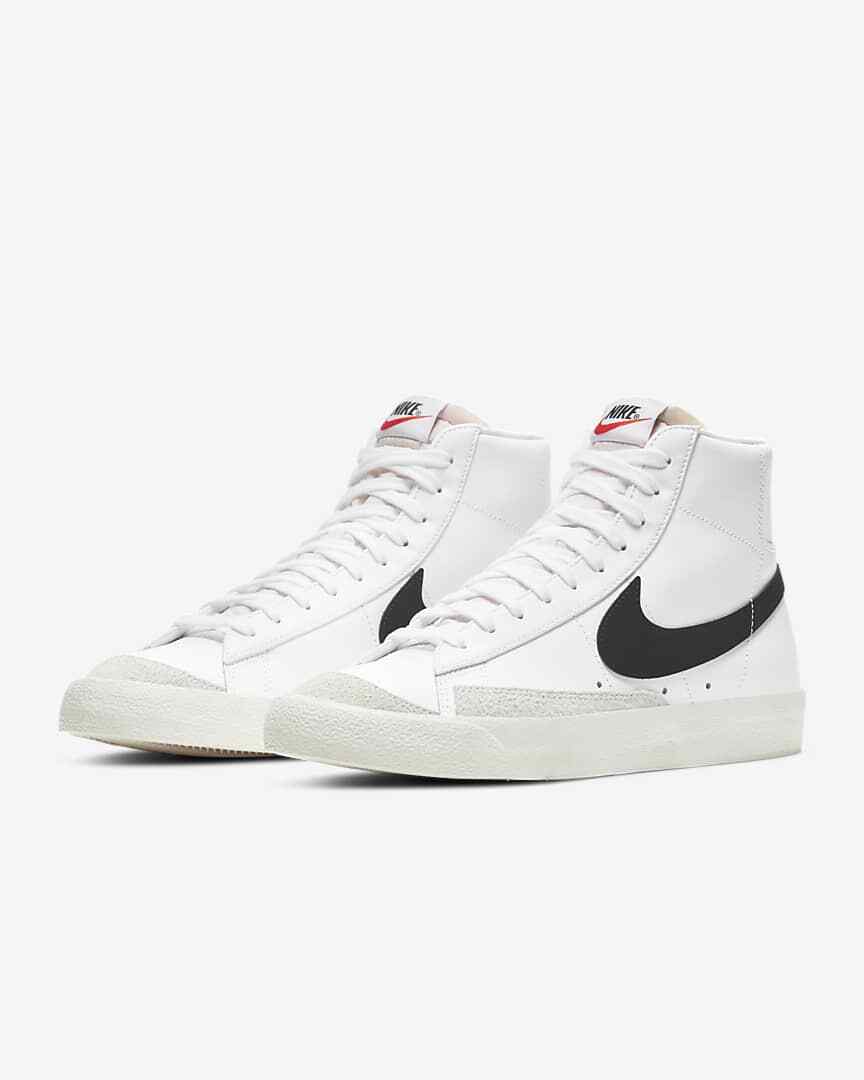 Nike Blazer Mid 77 Vintage Mens Size 8.5 White Black Used BQ6806-100 Pre-owned Nike Blazer Mid  main image 3