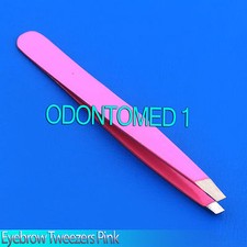 New 2" Mini Eyebrow Tweezers SLANTED Precision Tips PINK