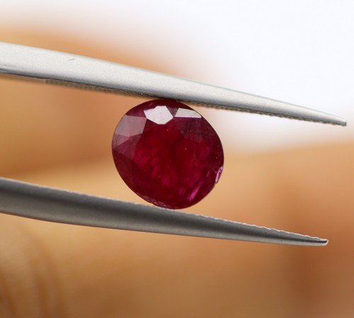 6 X 5 MM Natural Loose Ruby 0.86 Ct Oval Faceted Cut Red Color Burma Mined Gem - Picture 3 of 22