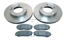 SET 2 DISCHI FRENO ANTERIORI E PASTIGLIE NUOVI PER KIA SORENTO 2.5 CRDi 3.5 V6 2002-2006