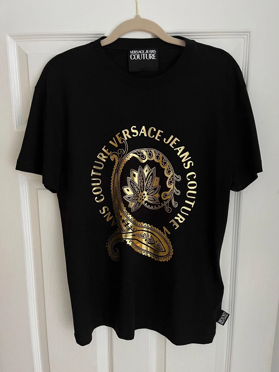 versace jeans t shirt gold