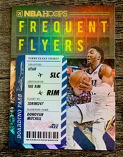 2021 Donovan Mitchell NBA Hoops Frequent Flyers GOLD Holo Foil Card #8