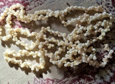 VTG  218" Plastic Blow Mold Buttered Popcorn Garland Christmas Tree Glittered