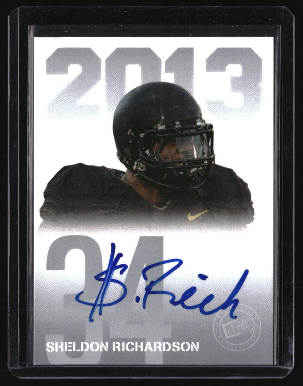 Sheldon Richardson Press Pass Autographs #SR2 Silver