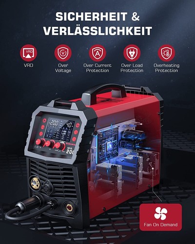 ARCCAPTAIN 7-in-1 Welding Equipment MAG/MIG MMA/Lift TIG-ITS200 200A FLUX IGBT 230V - Picture 6 of 15