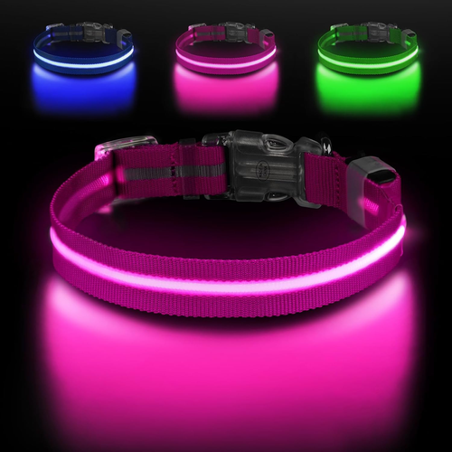 Led Dog Collar for Night Walking,Rechargeable Light up Dog Collar Led Color,Glow - Picture 10 of 11