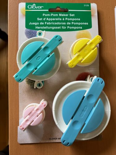 Clover Pom Pom Maker Set - 4 pack (35, 45, 65 & 85 diameter