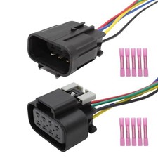 Male and Female Headlight Connector Plug Harness Pigtail 5-Pin Compatible with