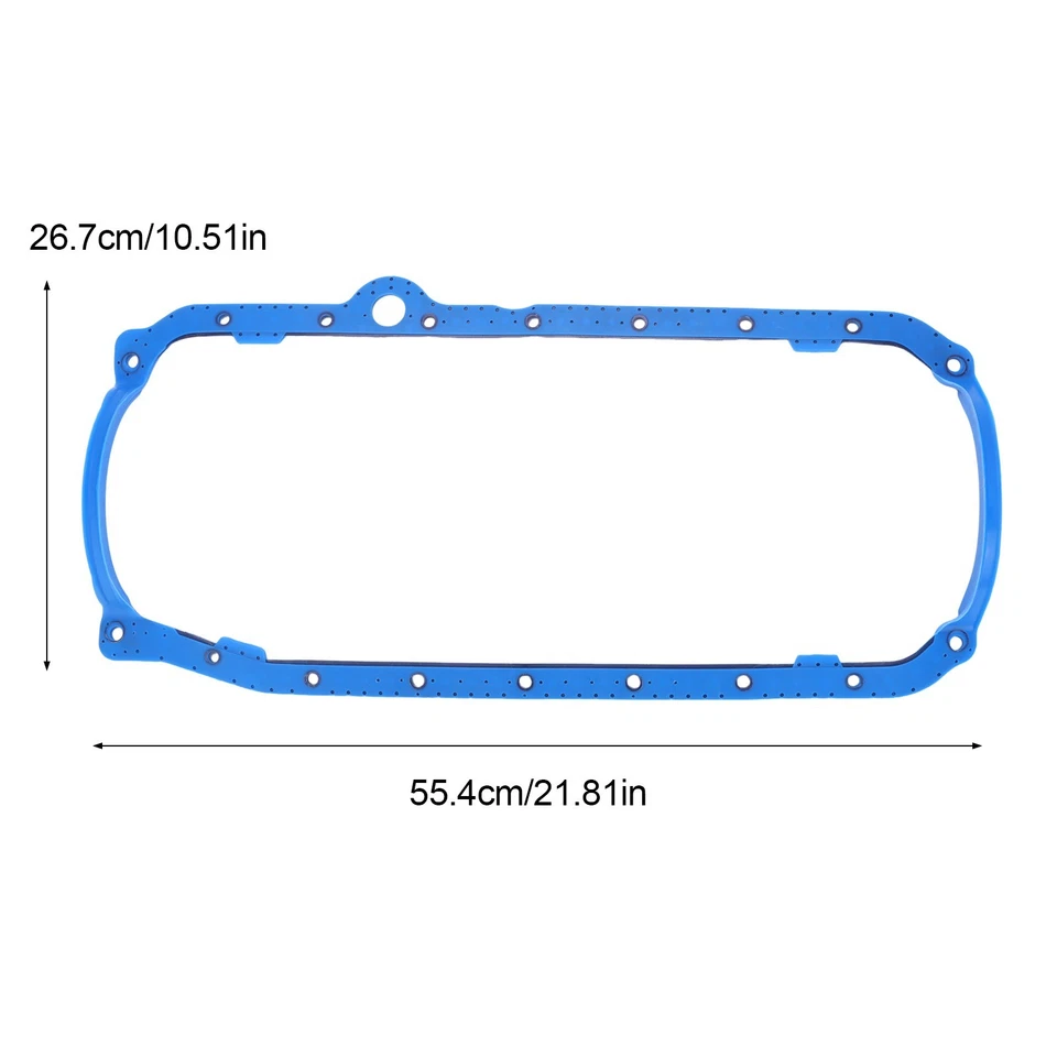 Engine Oil Pan Gasket for 1957-1979 Chevy V8 Small Block 265 283 327 XCHJ652-SB Foto 2 de 4