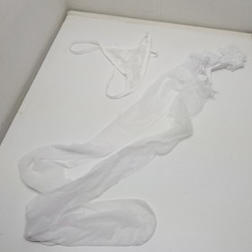 Light Pink Nurse Sexy Lingerie Top Skirt Headband Costume